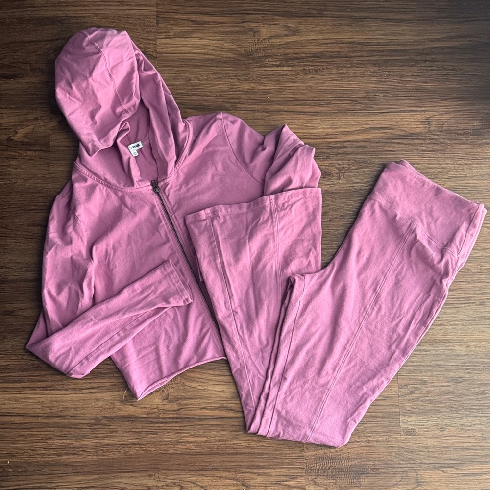 Fashion Nova Pink Track Pants & Hoodie Set